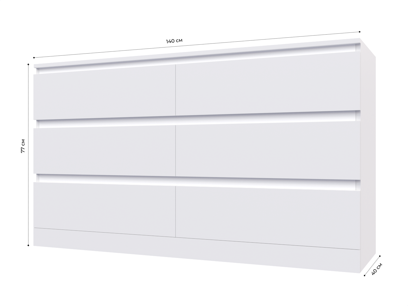 Комод Мальм 14 white ИКЕА (IKEA) изображение товара