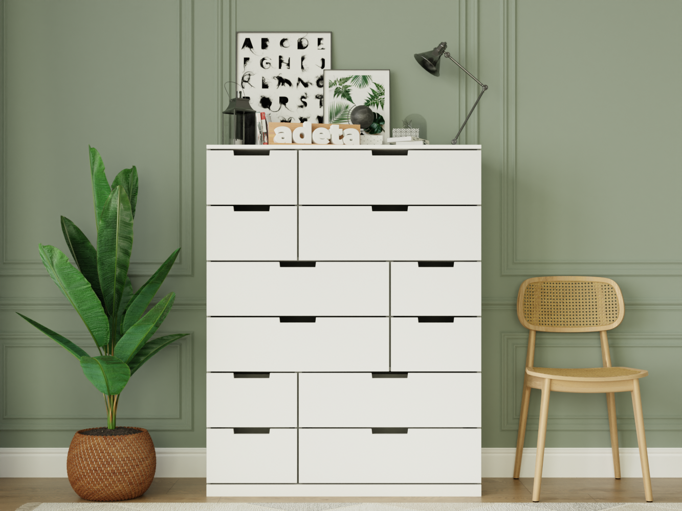 Комод Нордли 32 white ИКЕА (IKEA) изображение товара