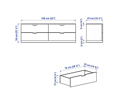 Изображение товара Комод Нордли 22 black ИКЕА (IKEA) на сайте adeta.ru